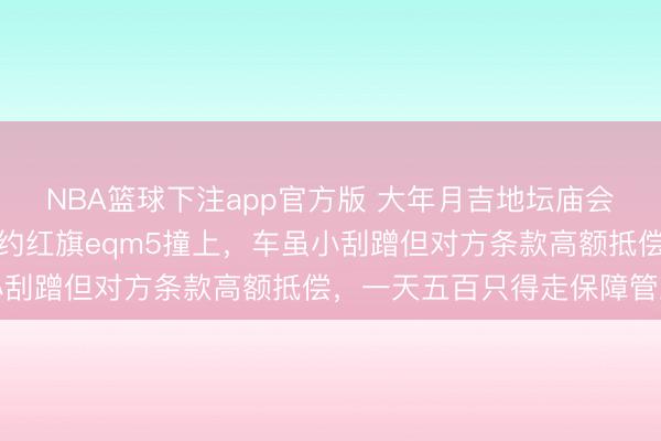 NBA篮球下注app官方版 大年月吉地坛庙会车多难挪，倒车时被网约红旗eqm5撞上，车虽小刮蹭但对方条款高额抵偿，一天五百只得走保障管束