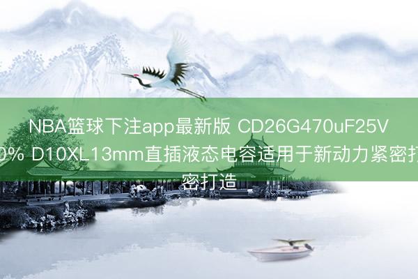 NBA篮球下注app最新版 CD26G470uF25V±20% D10XL13mm直插液态电容适用于新动力紧密打造